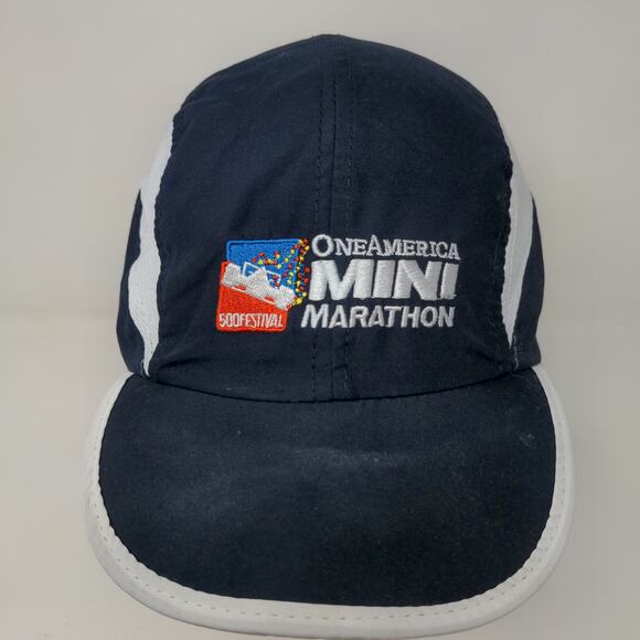 Indy 500 Festival Mini Marathon Strapback Hat Blue Embroidered Logo - Picture 3 of 10